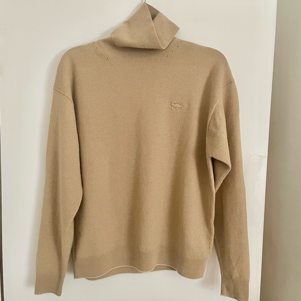 Tan wool Lacoste oversized sweater size 4 (S-M US) NWOT